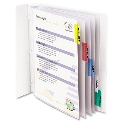 C-Line Heavyweight Poly Sheet Protectors with Index Tabs (CLI05550)