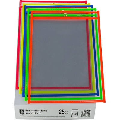 C-Line Neon Shop Ticket Holders, Stitched (CLI43910)