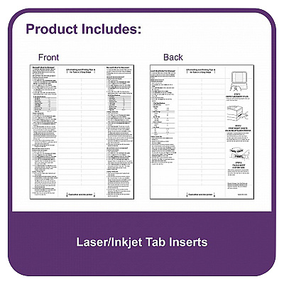C-Line Business Card Holder Pages with Index Tabs for Ring Binders, Poly (CLI61117)