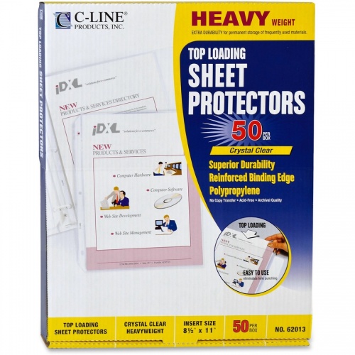 C-Line Heavyweight Poly Sheet Protectors (62013)