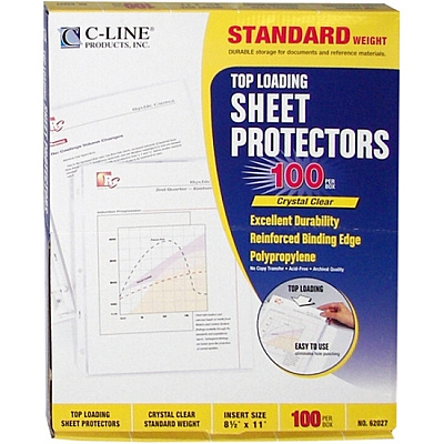 C-Line Standard Weight Poly Sheet Protectors (CLI62027)