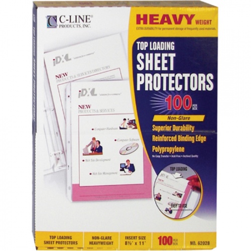 C-Line Heavyweight Poly Sheet Protectors (62028)