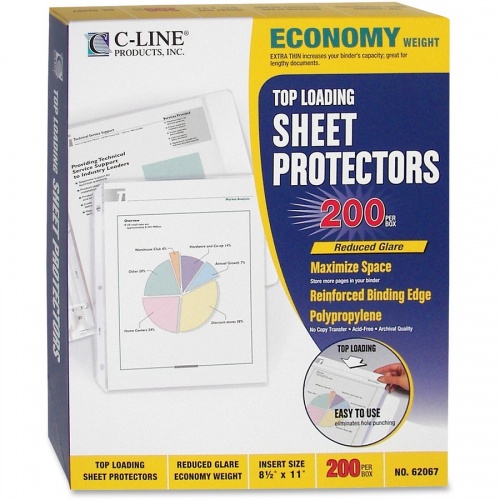 C-Line Economy Weight Poly Sheet Protectors (62067)