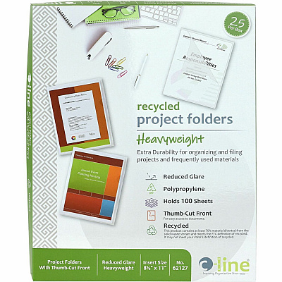 C-Line Recycled Poly Project Folders (CLI62127)