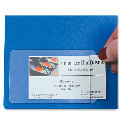 C-Line Self-Adhesive Business Card Holders (CLI70238)