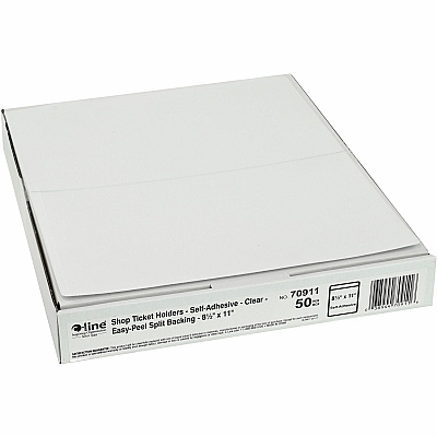 C-Line Self-Adhesive Poly Shop Ticket Holders, Welded (CLI70911)