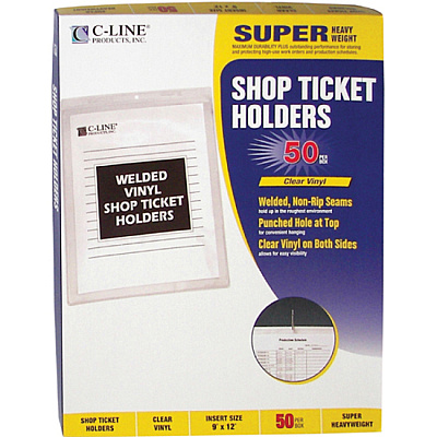 C-Line Vinyl Shop Ticket Holders, Welded (CLI80912)