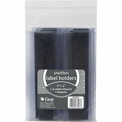 C-Line HOL-DEX Magnetic Shelf/Bin Label Holders (CLI87247)