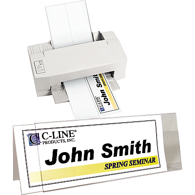 C-Line Heavyweight Rigid Plastic Name Tent Holder (CLI87507)