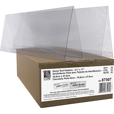 C-Line Heavyweight Rigid Plastic Name Tent Holder (CLI87507)