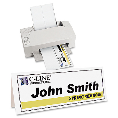 C-Line Scored Name Tent Cardstock for Laser/Inkjet Printers (CLI87517)
