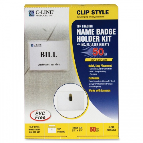 C-Line Clip Style Badge Holder Kit (95523)