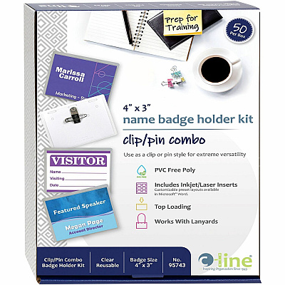 C-Line Clip/Pin Combo Style Name Badges (CLI95743)