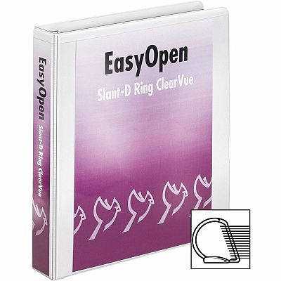 Cardinal EasyOpen Clearvue Slant D-Ring Binders (CRD10310)