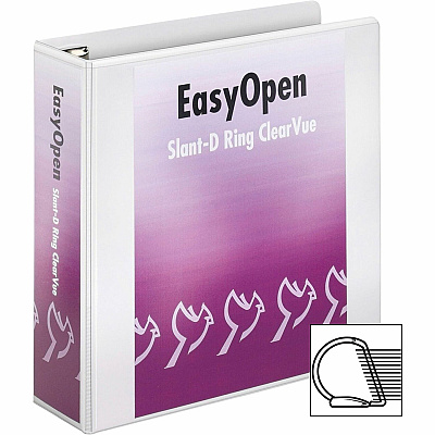 Cardinal EasyOpen Clearvue Slant D-Ring Binders (CRD10330)