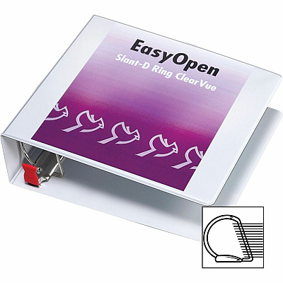 Cardinal EasyOpen Clearvue Slant D-Ring Binders (CRD10330)