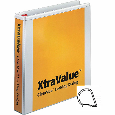 Cardinal Xtravalue Clearvue Locking D-Ring Binder (CRD19020)
