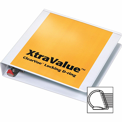 Cardinal Xtravalue Clearvue Locking D-Ring Binder (CRD19020)