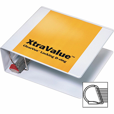 Cardinal Xtravalue Clearvue Locking D-Ring Binder (CRD19050)