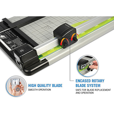 CARL Heavy-Duty Metal Base 12" Paper Trimmer (CUI12210)