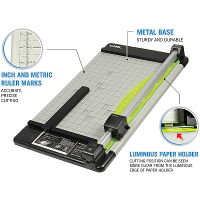 CARL Heavy-Duty Metal Base 18" Paper Trimmer (CUI12238)