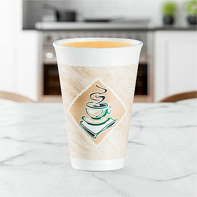 Dart 12 oz Cafe G Design Insulated Foam Cups (DCC12X16G)