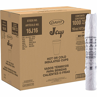 Dart 16 oz Insulated Foam Cups (DCC16J16)