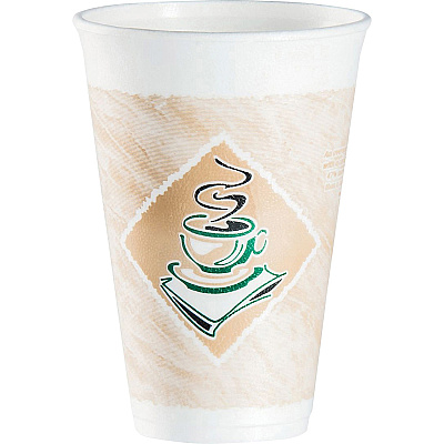 Dart 16 oz Cafe G Design Insulated Foam Cups (DCC16X16G)