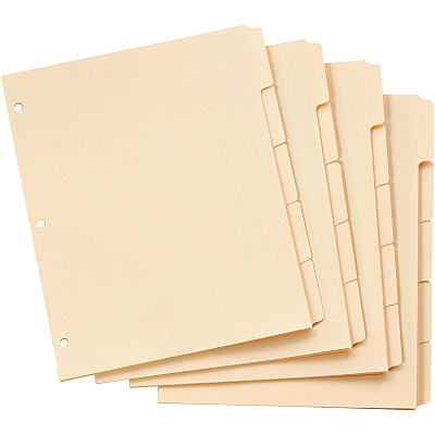 Oxford Ring Book Index Sheets (OXF13V)