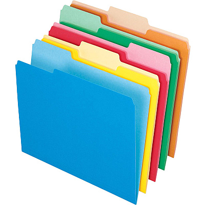 Pendaflex 1/3 Tab Cut Letter Top Tab File Folder (PFX15213ASST)