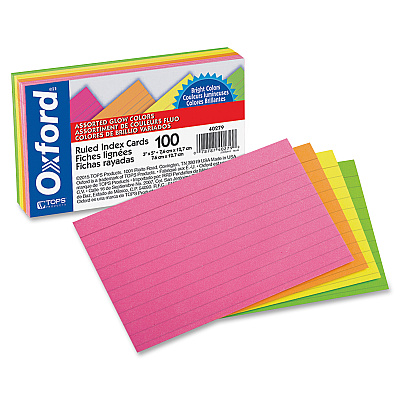 Oxford Neon Index Cards (OXF40279)