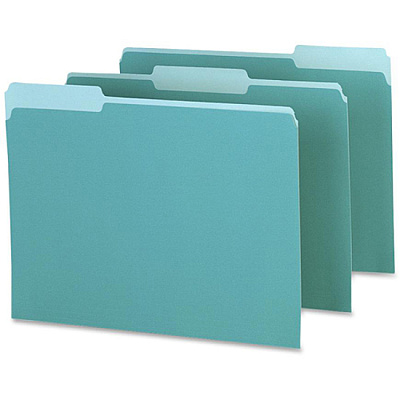 Pendaflex 1/3 Tab Cut Letter Recycled Top Tab File Folder (PFX421013AQU)
