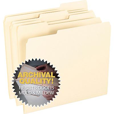 Pendaflex 1/3 Tab Cut Letter Recycled Top Tab File Folder (PFX62702)