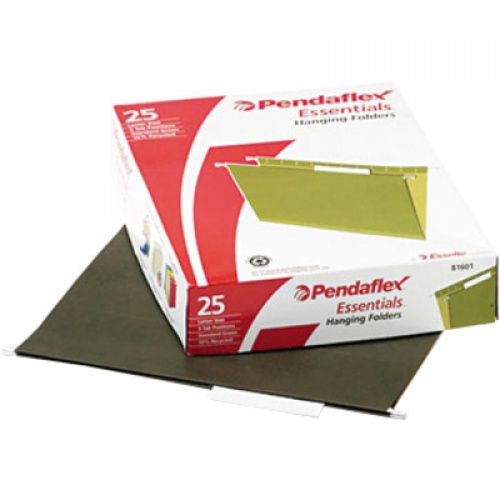 Pendaflex Essentials 1/5 Tab Cut Letter Recycled Hanging Folder (81602)
