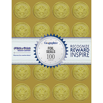 Geographics Gold Embossed Seals (GEO20014)