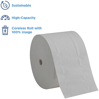 Compact Coreless Recycled Toilet Paper (GPC19378)