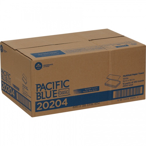 Pacific Blue Basic 1-ply Multifold Paper Towel (20204)
