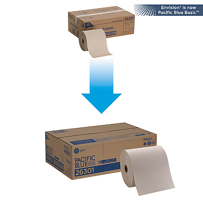 Pacific Blue Basic Recycled Hardwound Paper Roll Towel (GPC26301)