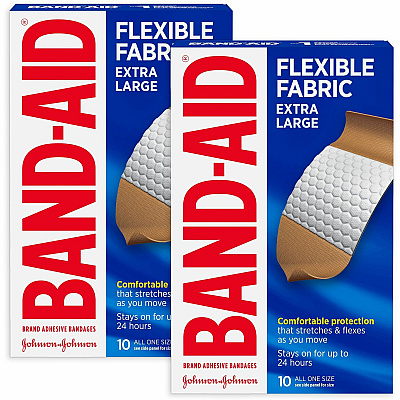 BAND-AID Flexible Fabric Adhesive Bandages - Extra Large (JOJ5685)