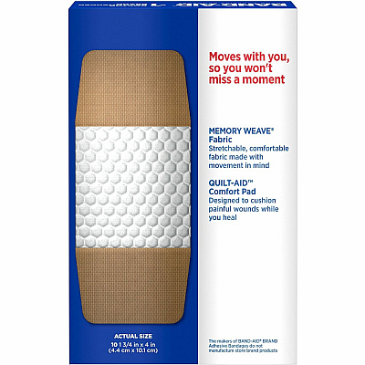 BAND-AID Flexible Fabric Adhesive Bandages - Extra Large (JOJ5685)