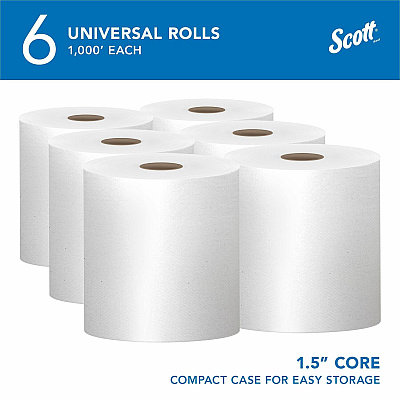 Scott Essential Universal High-Capacity Hard Roll Towels with Absorbency Pockets (KCC01005)