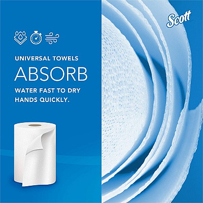 Scott Essential Universal High-Capacity Hard Roll Towels with Absorbency Pockets (KCC01005)