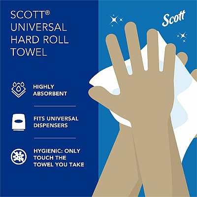 Scott Essential Universal Hard Roll Towels with Absorbency Pockets (KCC02068)