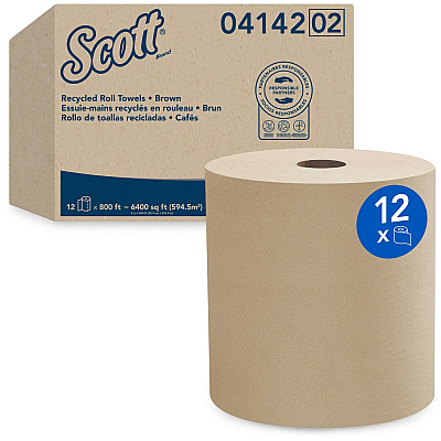 Scott 100% Recycled Fiber Hard Roll Paper Towels with Absorbency Pockets (KCC04142)