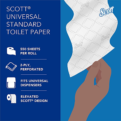 Scott Professional Standard Roll Toilet Paper with Elevated Design (KCC04460)