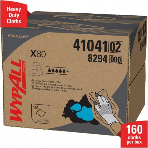 Wypall Power Clean X80 Heavy Duty Cloths Brag Box (41041)
