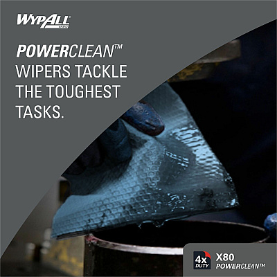 Wypall PowerClean X80 Heavy Duty Cloths - Brag Box (KCC41041)