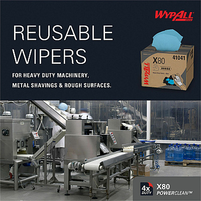 Wypall PowerClean X80 Heavy Duty Cloths - Brag Box (KCC41041)