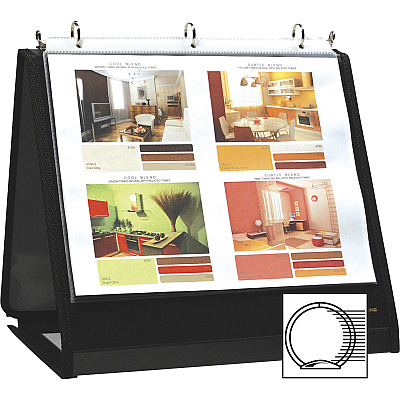 Lion Insta-Cover Round Ring Easel Binder (LIO40008BK)