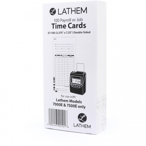 Lathem 7000E Double-Sided Time Cards (E7100)